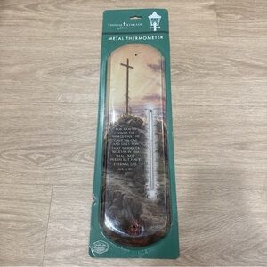 Thomas Kinkade Inspirational Cross Metal Thermometer
